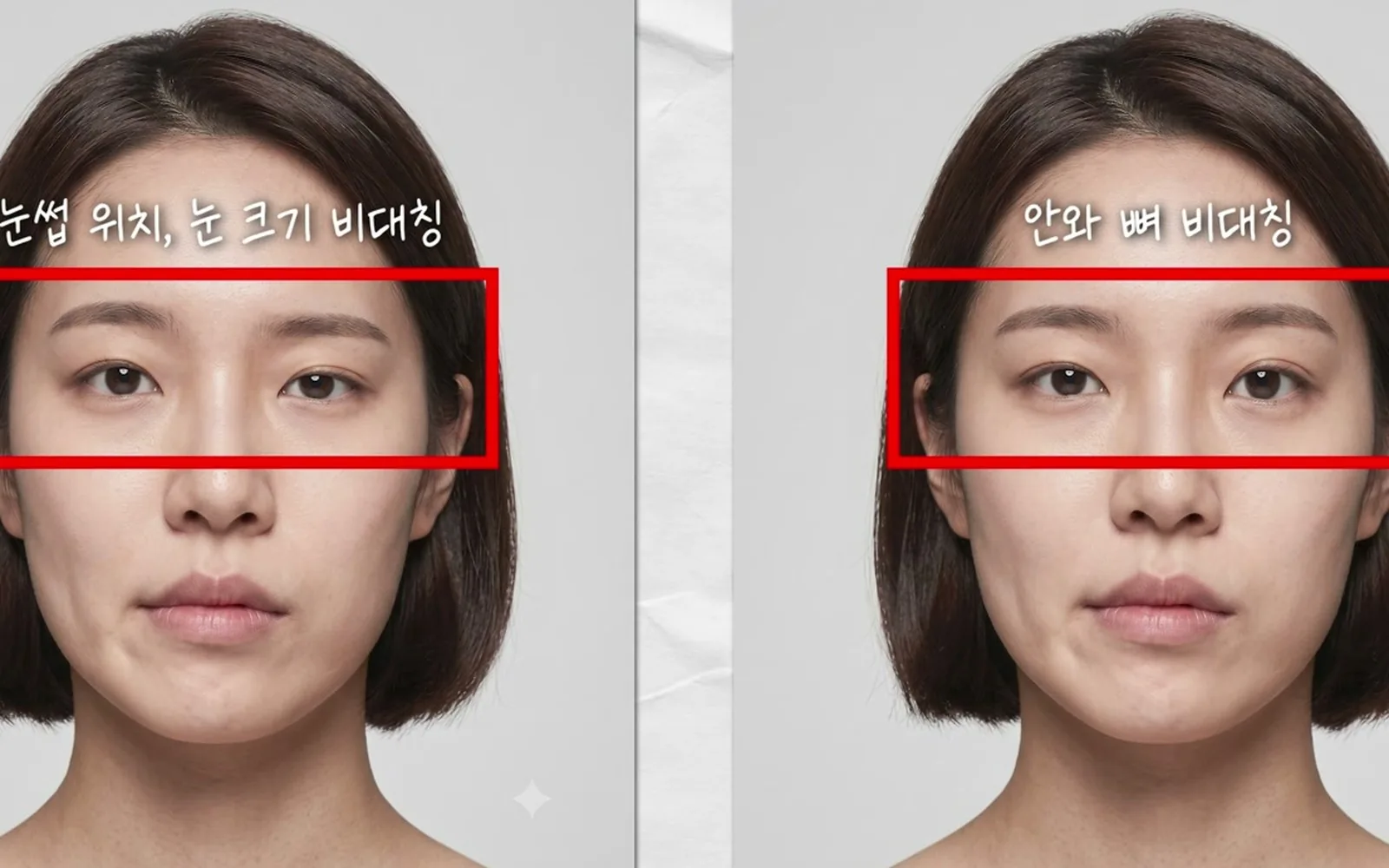 짝짝이 얼굴 고민, 100% 대칭 맞추면 오히려 얼굴 커진다