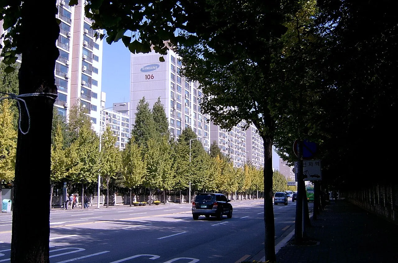A street in Gangnam residential area, Seoul